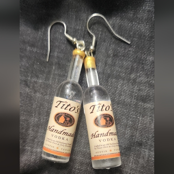 Jewelry - Tito's Handmade Vodka Mini Bottles Earrings